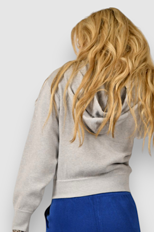 Ženska siva hoodica sa kapuljačom Noelia