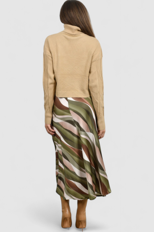 Ženska zelena midi suknja Amayena