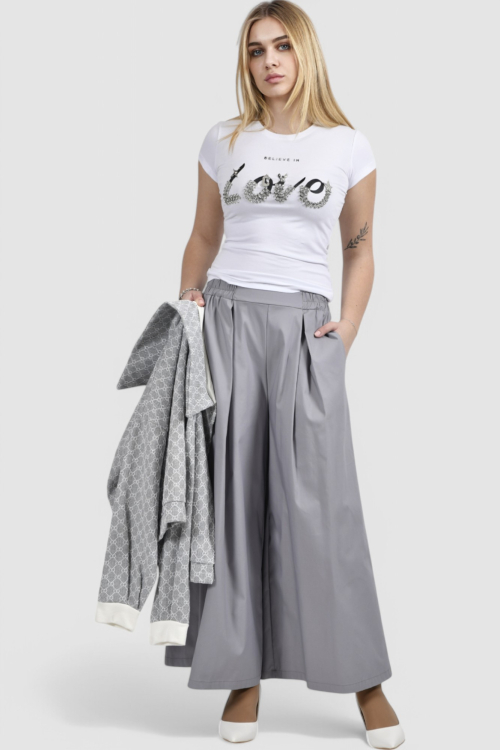 Ženske sive modne hlače Amara