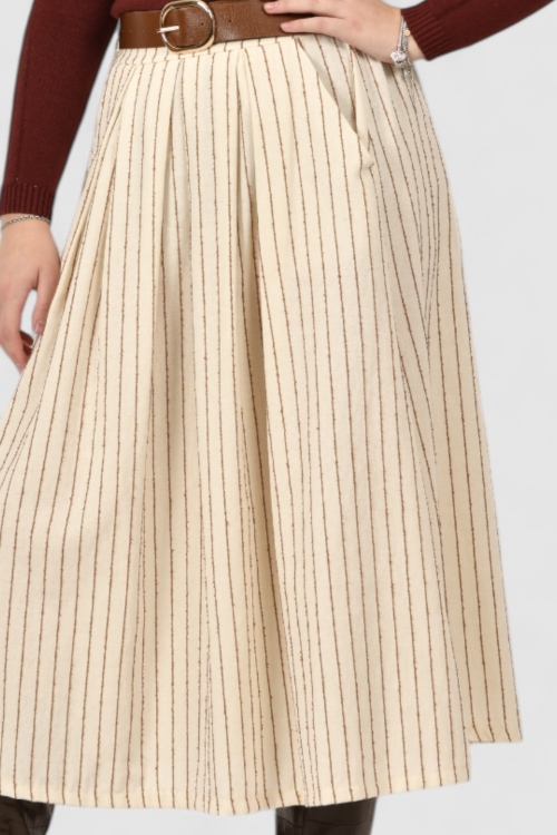 Ženska bež midi suknja Leta