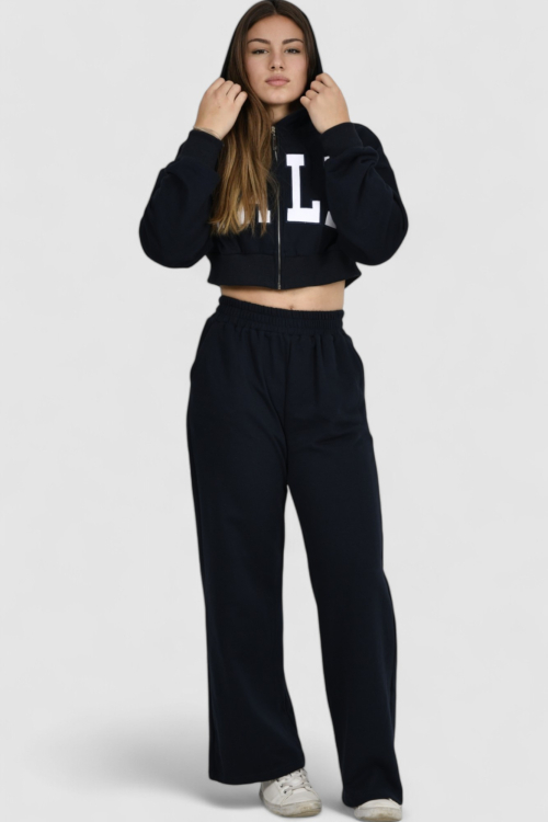 Ženska crna trenirka komplet Imani