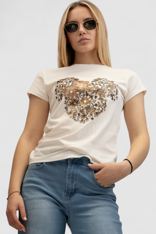 Ženska bijela majica kratki rukav Ramona