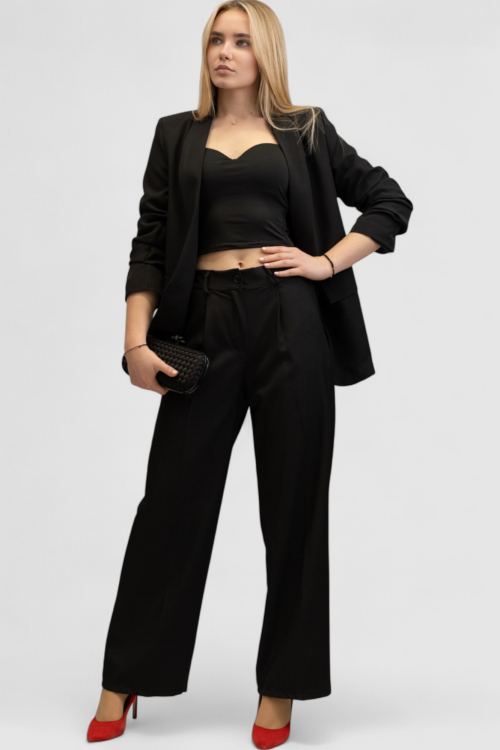 Ženski crni elegantni top Clare