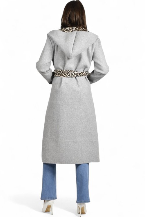 Ženski sivi dugi kaput Paris