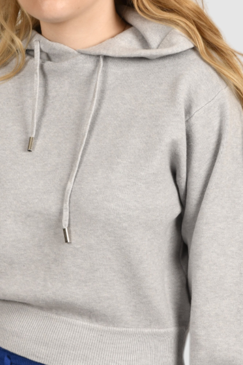 Ženska siva hoodica sa kapuljačom Noelia