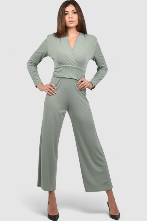 Ženski zeleni elegantni kombinezon Elara