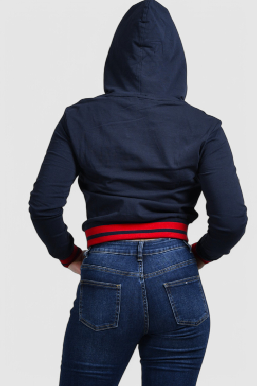 Ženska plava hoodica sa kapuljačom Mela