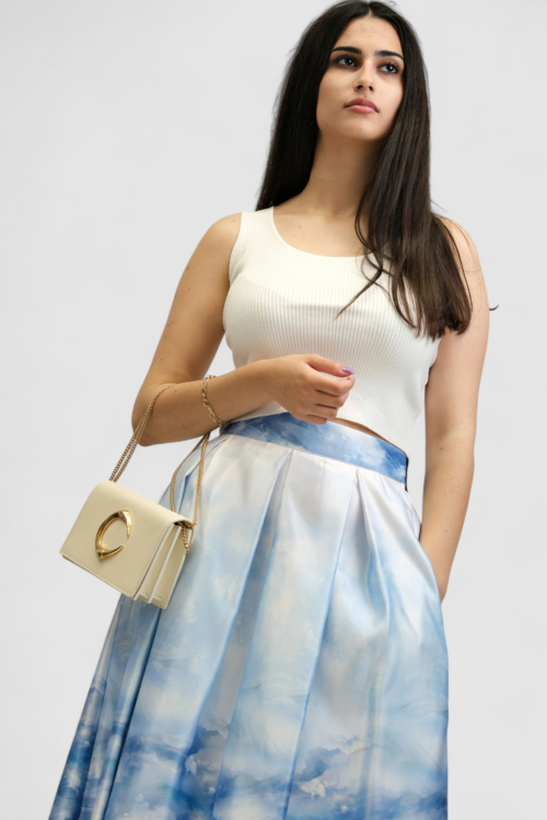 Ženska plava midi suknja Harper