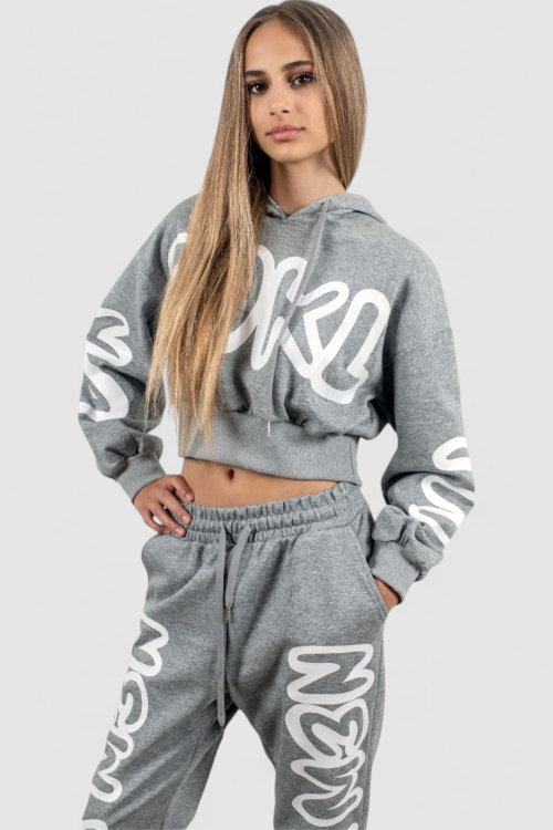 Ženska siva trenirka komplet Zuri
