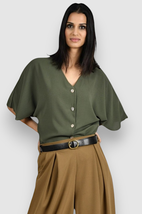 Ženska zelena elegantna košulja Ivelisse