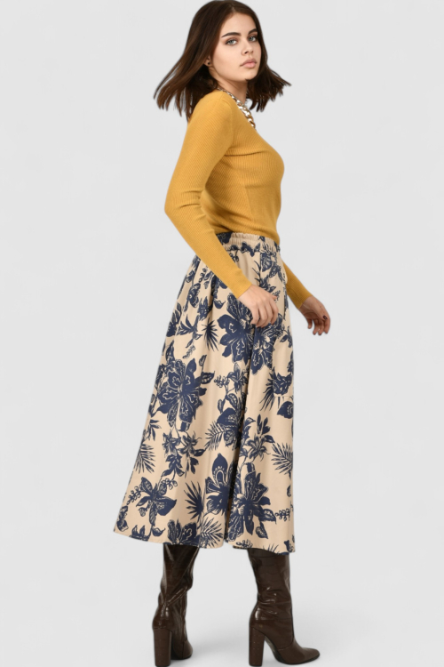 Ženska plava midi suknja Daniela