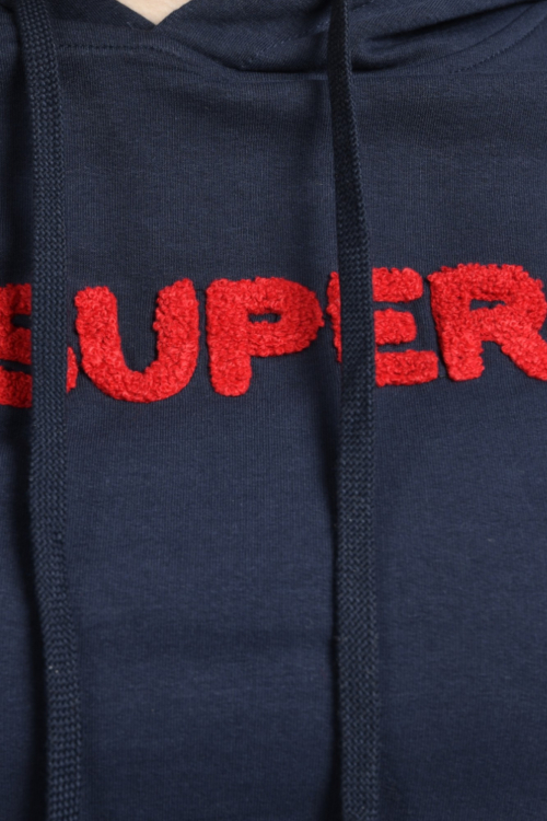 Ženska plava hoodica sa kapuljačom Mela