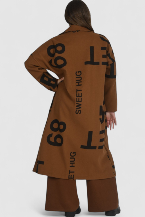 Ženski smeđi dugi kaput Liberty