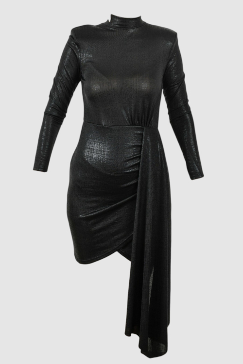 Ženska crna večernja haljina Ranya