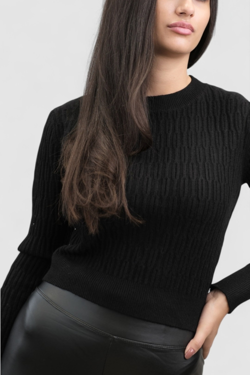 Ženski crni lagani džemper Stella