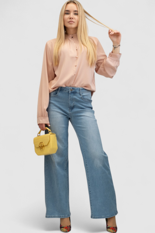 Ženska roza elegantna košulja Lainey