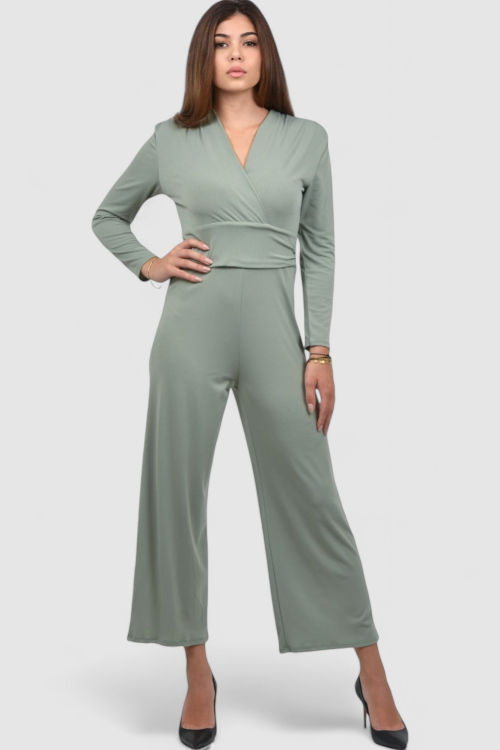 Ženski zeleni elegantni kombinezon Elara