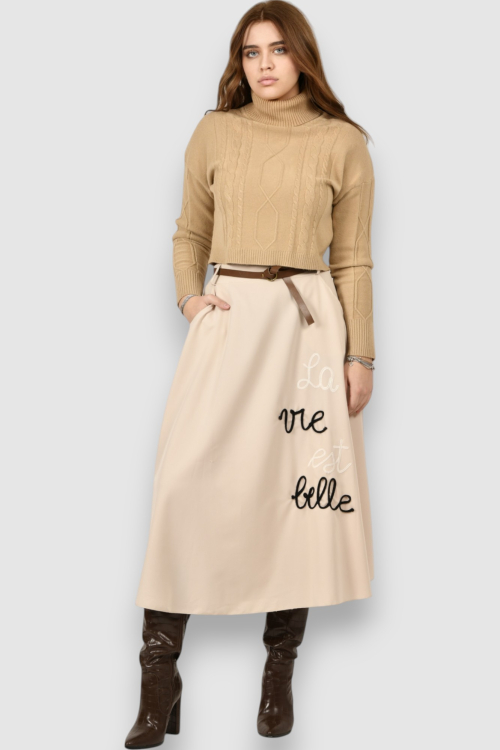 Ženski smeđi lagani džemper Violet