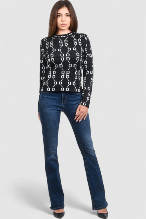 Ženski crni lagani džemper Ameli