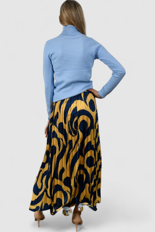 Ženska plava plisirana suknja Eli