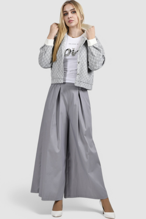 Ženska siva kratka jakna Clio