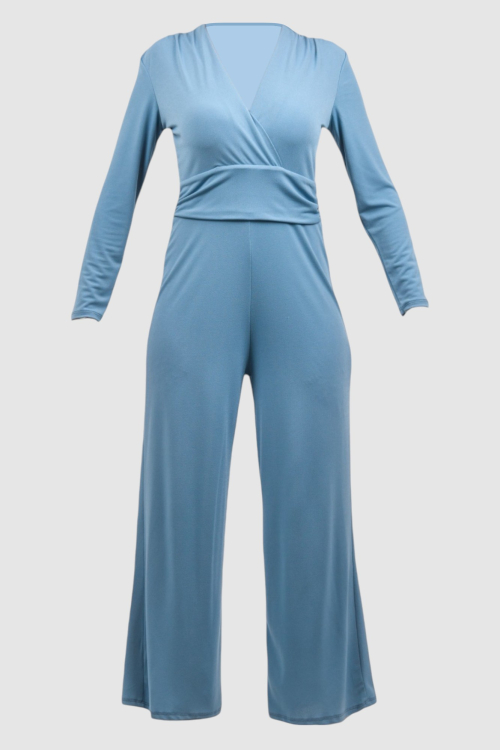 Ženski plavi elegantni kombinezon Elara