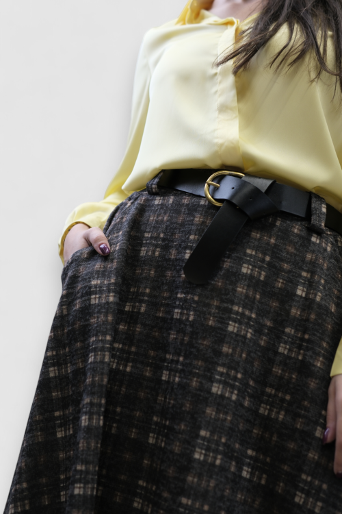 Ženska suknja Lunaire u kariranom uzorku, A kroja