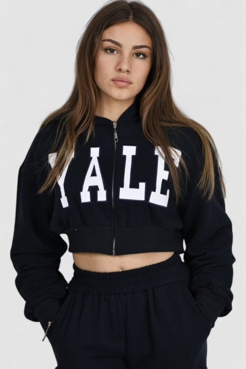 Ženska crna trenirka komplet Imani