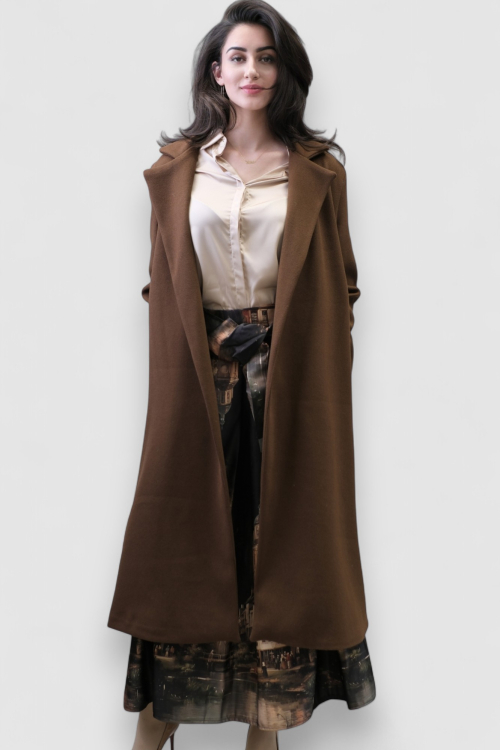 Nježna satenska košulja Fianna u bež boji