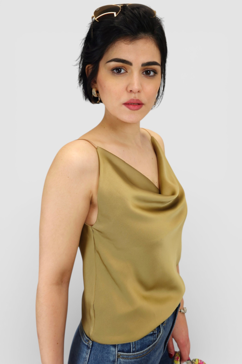 Ženski zlatni elegantni top Scarlet