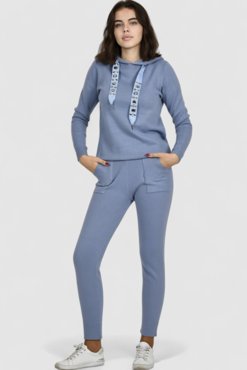 Ženska plava trenirka komplet Leila