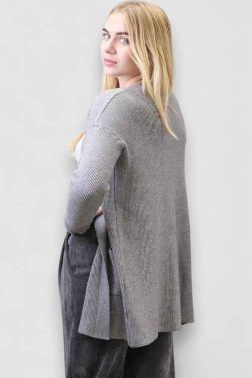 Ženski sivi kratki kardigan Jossie