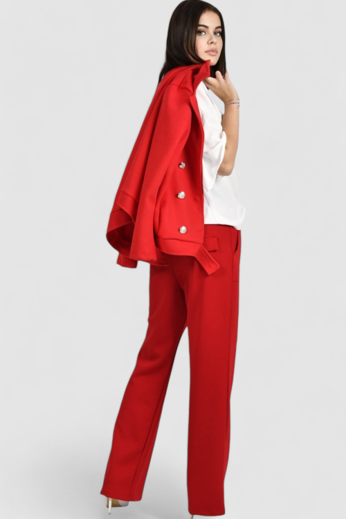 Ženski crveni kratki kaput Billie