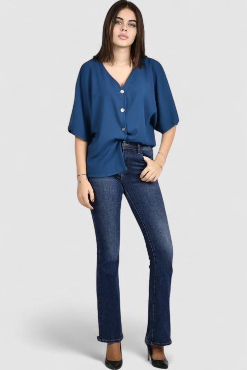 Ženska plava elegantna košulja Ivelisse