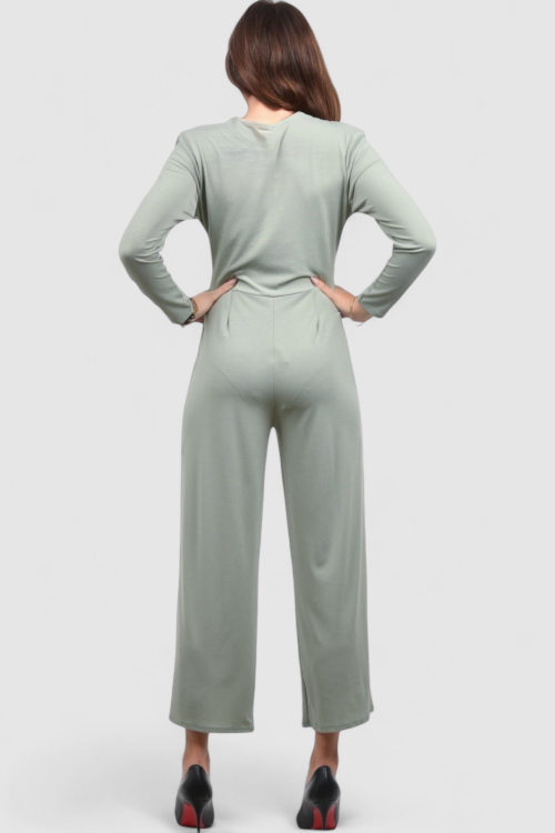 Ženski zeleni elegantni kombinezon Elara