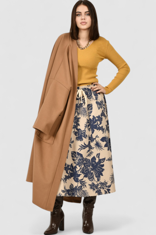 Ženska plava midi suknja Daniela