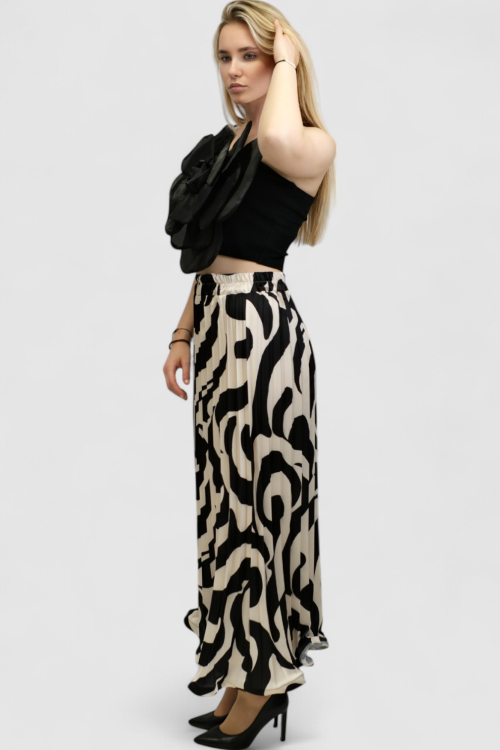 Ženska crna plisirana suknja Eli