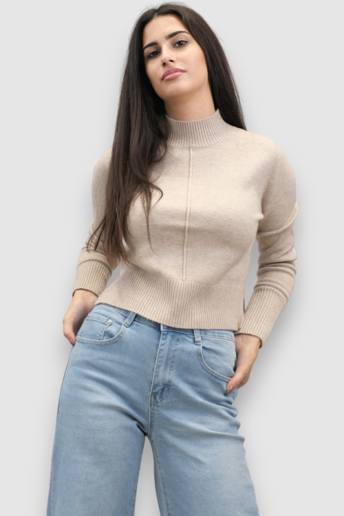 Ženski bež lagani džemper Madeline