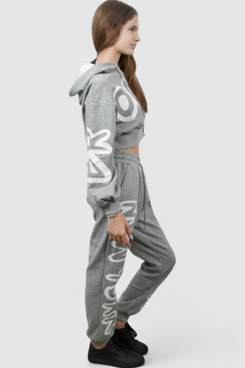 Ženska siva trenirka komplet Zuri
