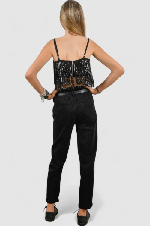 Ženski crni party top Eve