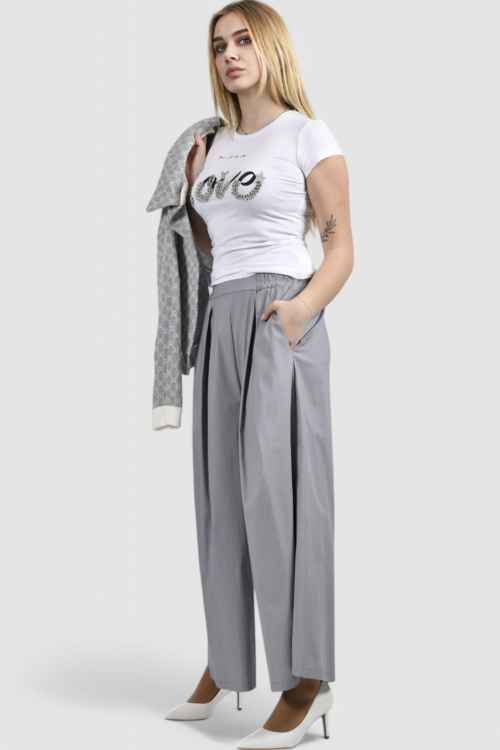 Ženske sive modne hlače Amara