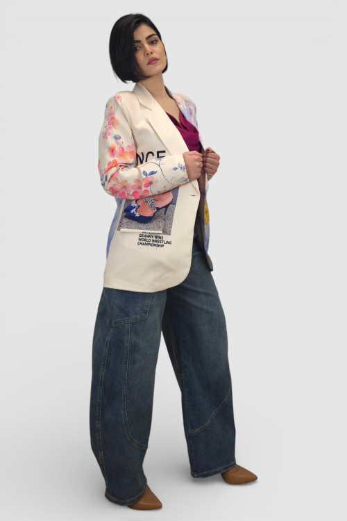 Moderni sako sa printom Ines