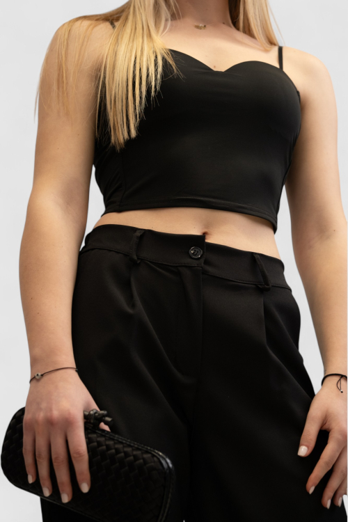 Ženski crni elegantni top Clare