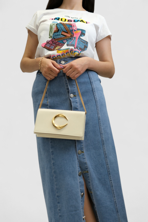 Ženska bijela majica kratki rukav Delina