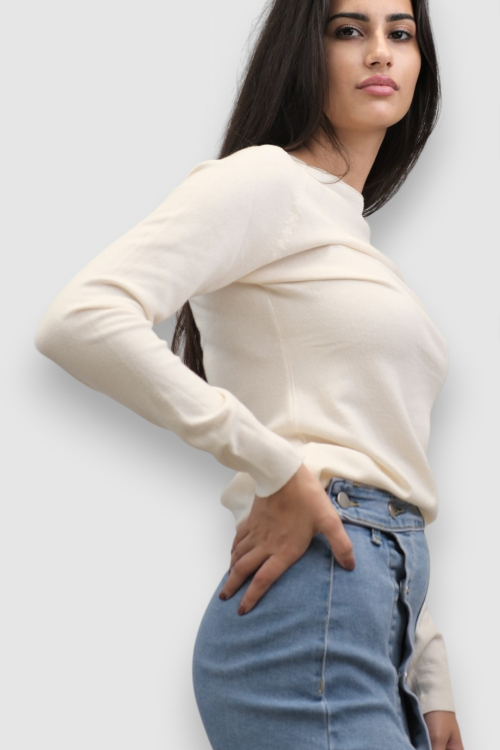 Ženski bijeli lagani džemper Hannah