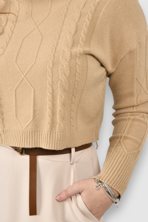 Ženski smeđi lagani džemper Violet