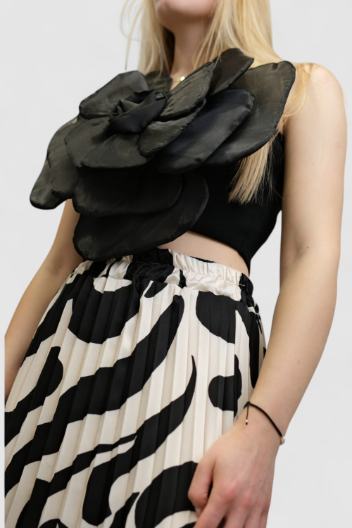 Ženska crna plisirana suknja Eli