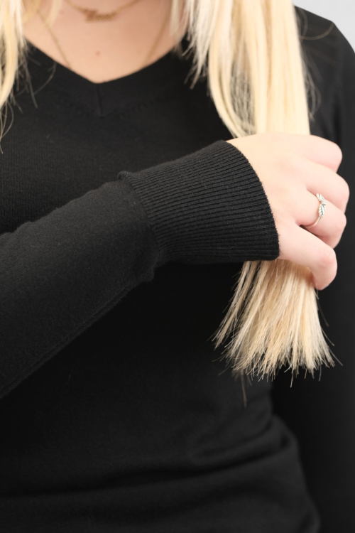 Ženski lagani crni džemper Cassandra