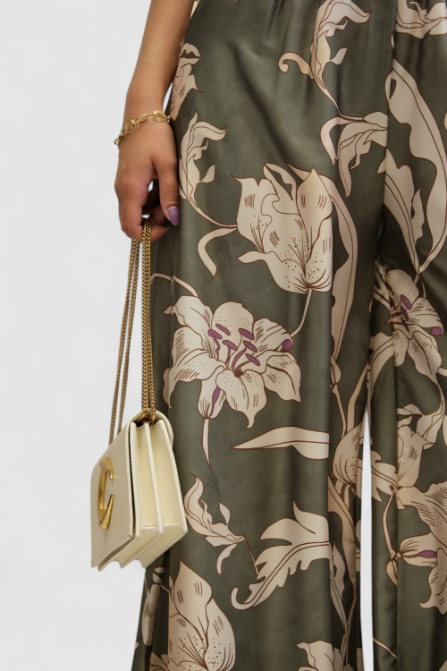 Ženske zelene modne hlače Leandra