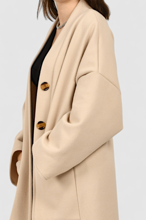 Ženski bež dugi kaput Madison